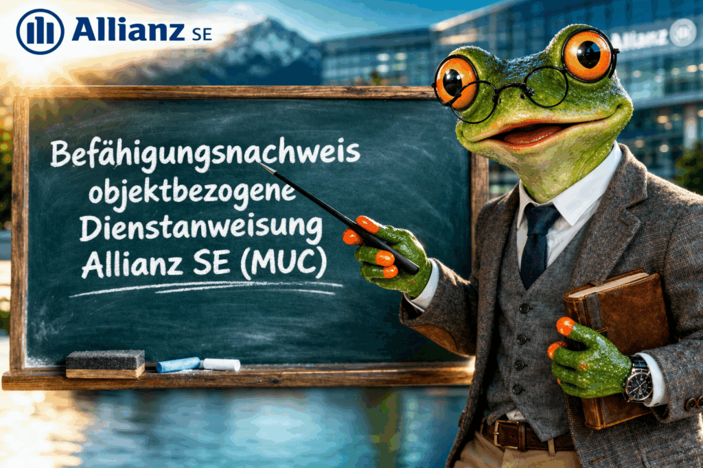 Befähigungsnachweis objektbezogene Dienstanweisung Allianz SE (MUC)